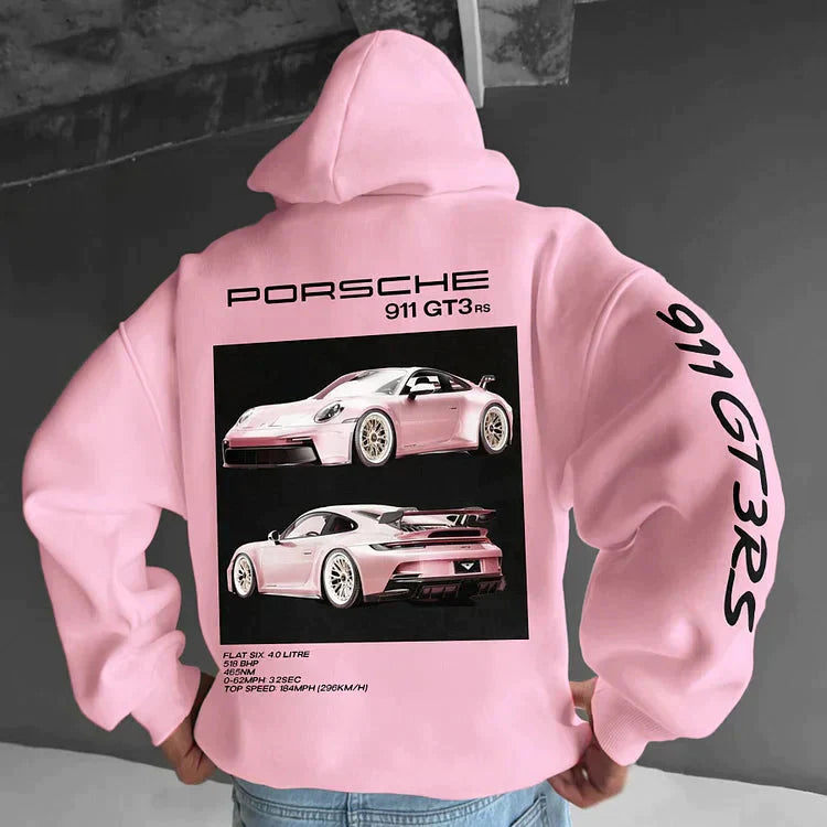 Unisex Oversized Hoodie with Racing Details