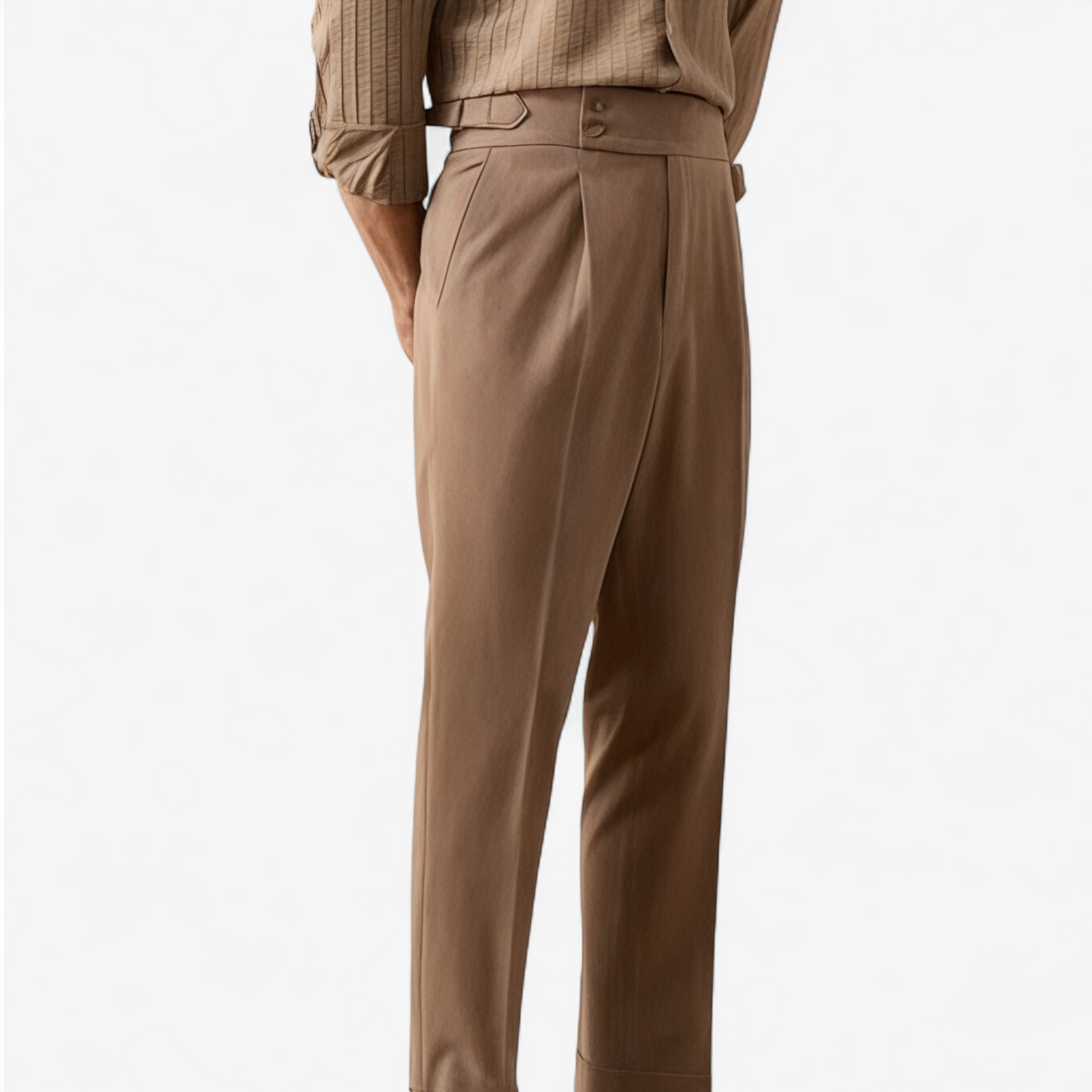 Men’s Straight Fit Trousers High Waist