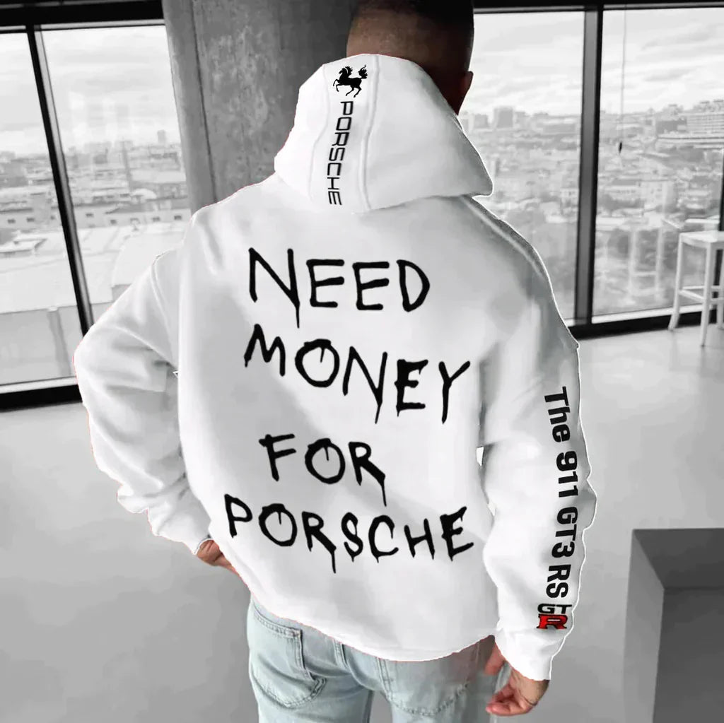 Unisex Oversized Hoodie with Racing Details