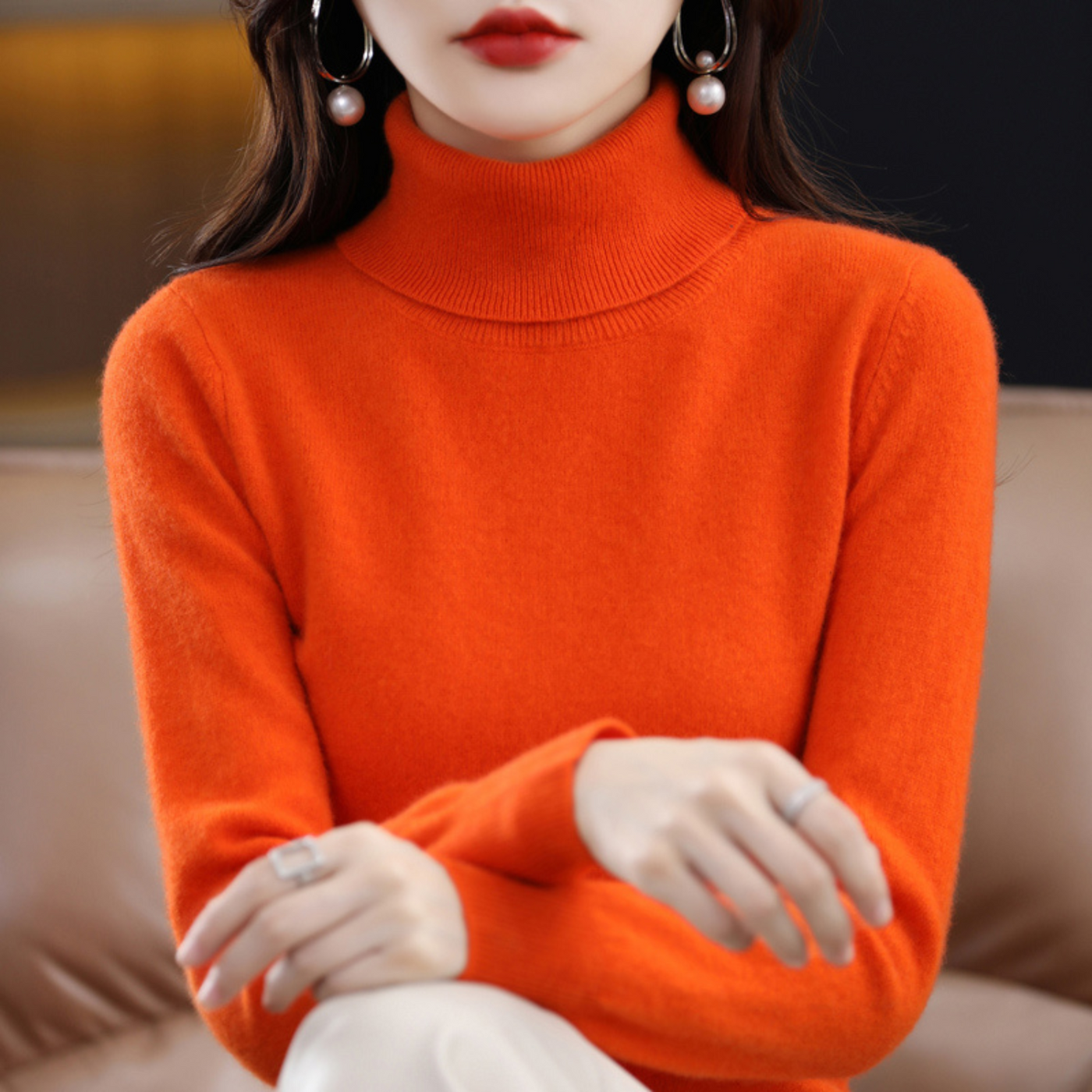 Women’s Cashmere Turtleneck Classic