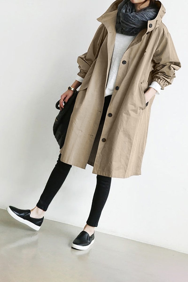 Women’s Trench Coat Waterproof Design
