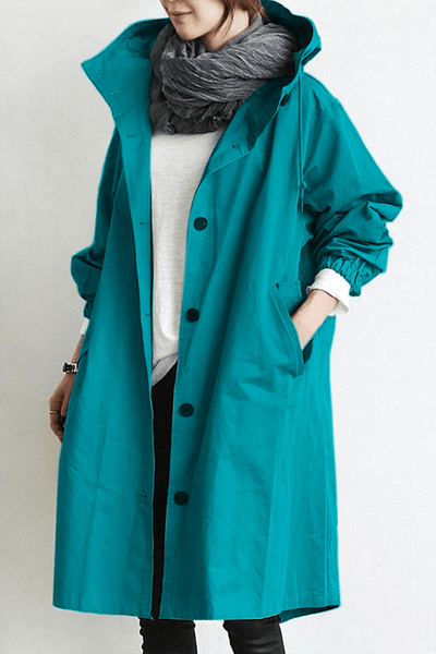 Women’s Trench Coat Waterproof Design