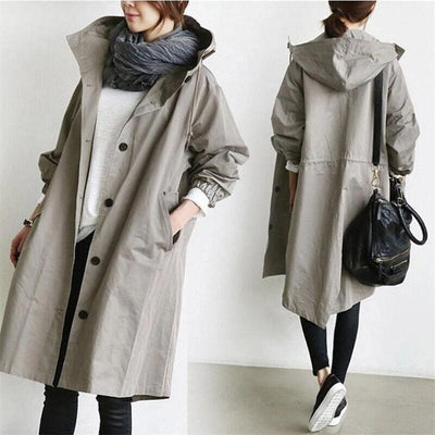 Women’s Trench Coat Waterproof Design