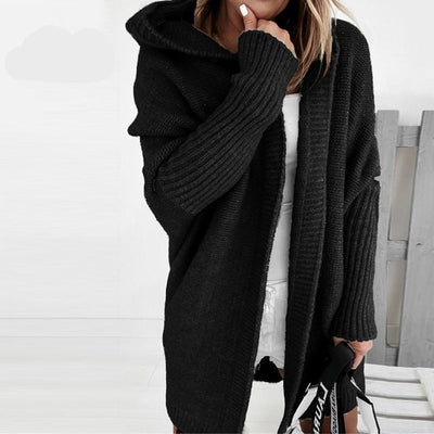 Women’s Long Hooded Cardigan Relaxed Fit