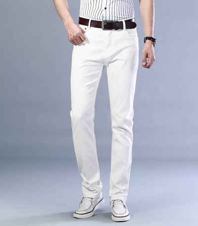 Men’s Business Casual Jeans White