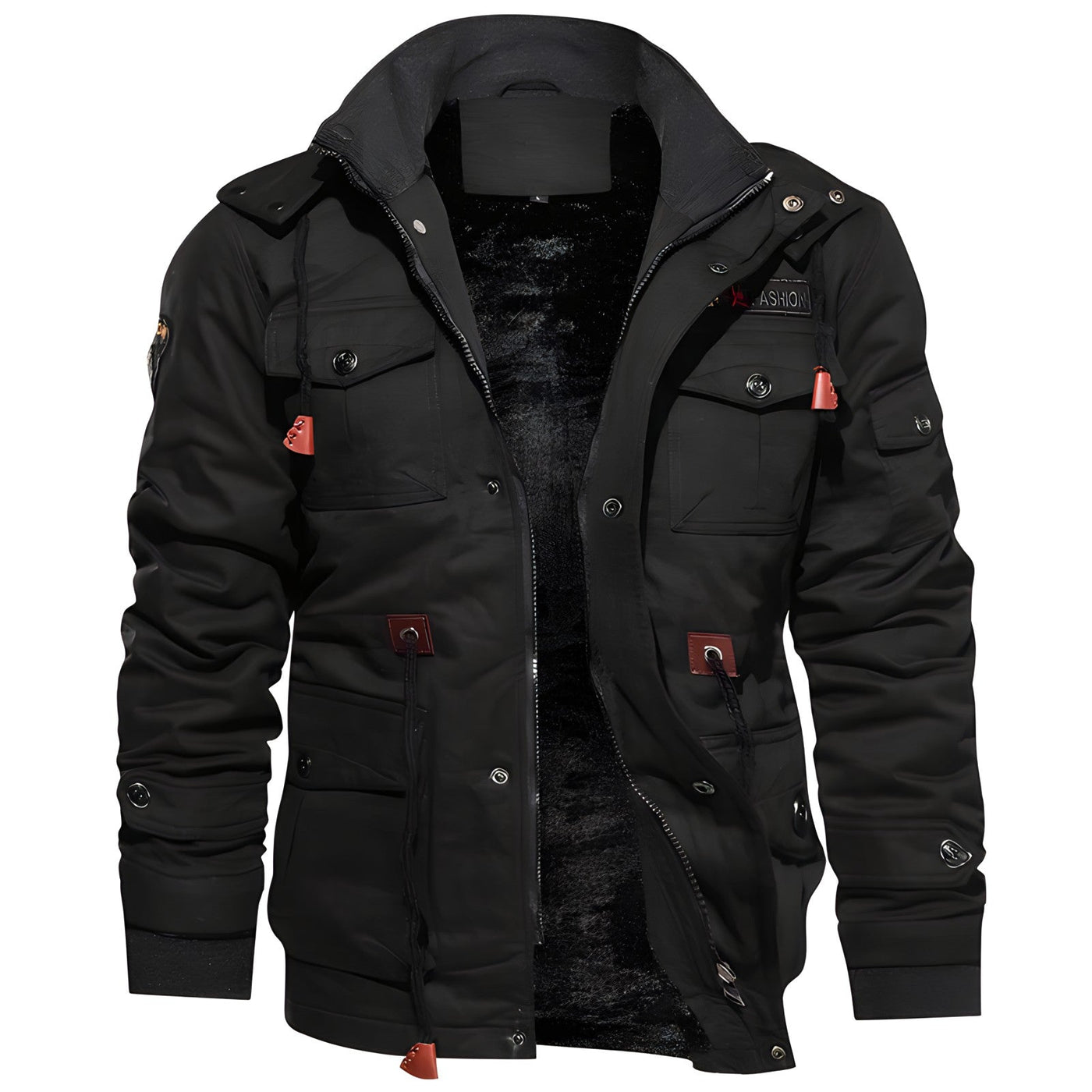 Men’s Winter Jacket with Fleece Hood