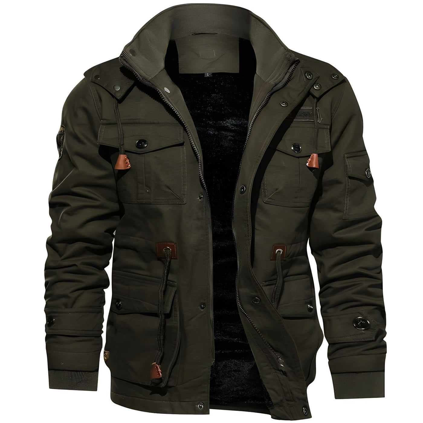 Men’s Winter Jacket with Fleece Hood