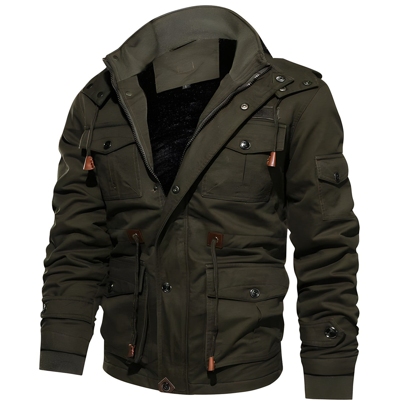Men’s Winter Jacket with Fleece Hood