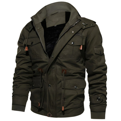 Men’s Winter Jacket with Fleece Hood