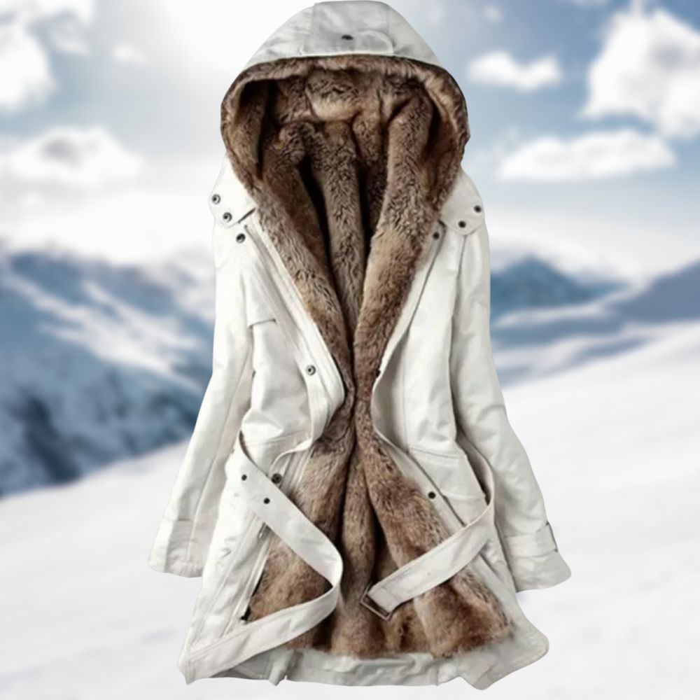 Women’s Belted Parka with Hood