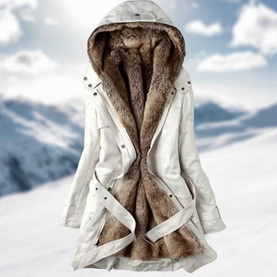 Women’s Belted Parka with Hood