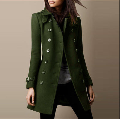 Women’s Midi Coat Chic Collar