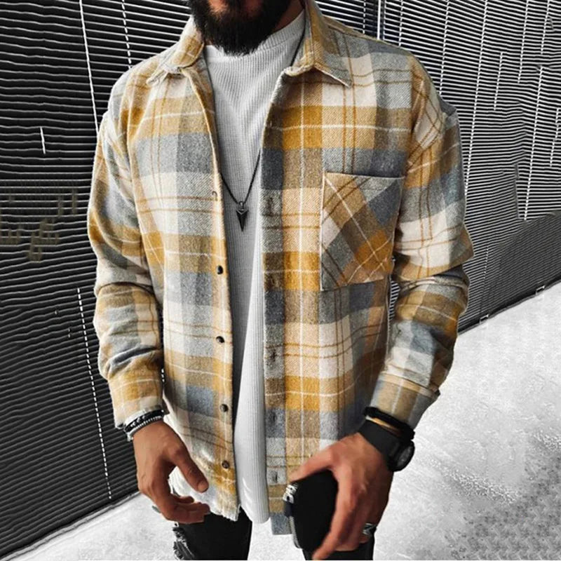Men’s Checked Flannel Shirt Relaxed Fit