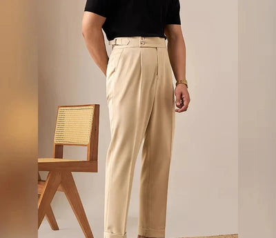 Men’s Straight Fit Trousers High Waist