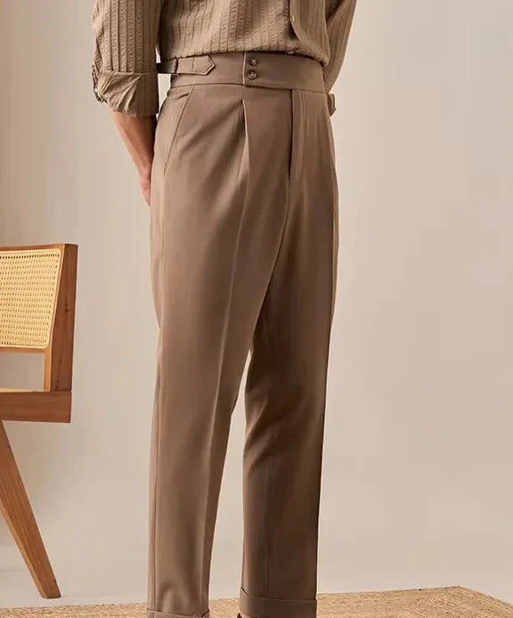 Men’s Straight Fit Trousers High Waist