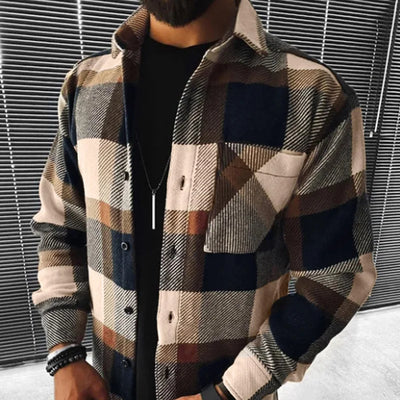Men’s Checked Flannel Shirt Relaxed Fit