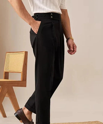 Men’s Straight Fit Trousers High Waist