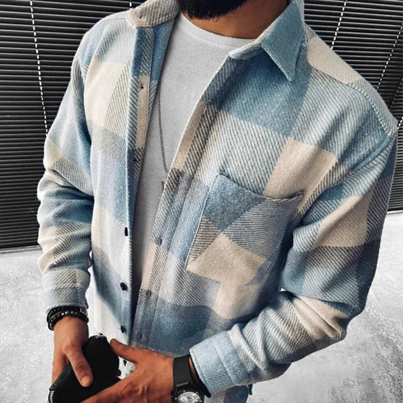 Men’s Checked Flannel Shirt Relaxed Fit