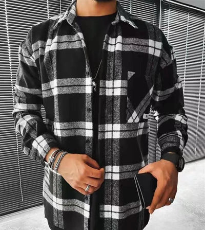 Men’s Checked Flannel Shirt Relaxed Fit