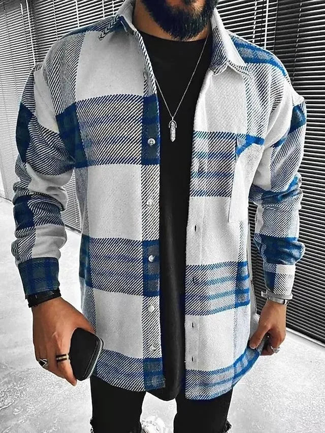 Men’s Checked Flannel Shirt Relaxed Fit