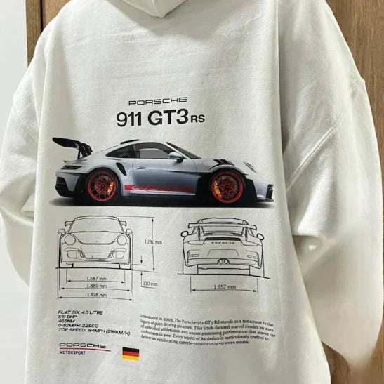 Unisex Oversized Hoodie with Racing Details