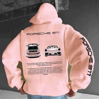 Unisex Oversized Hoodie with Racing Details