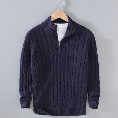 Men’s Quarter-zip Sweater Classic Style