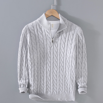 Men’s Quarter-zip Sweater Classic Style