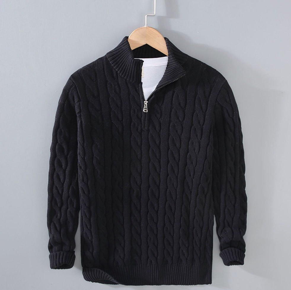 Men’s Quarter-zip Sweater Classic Style