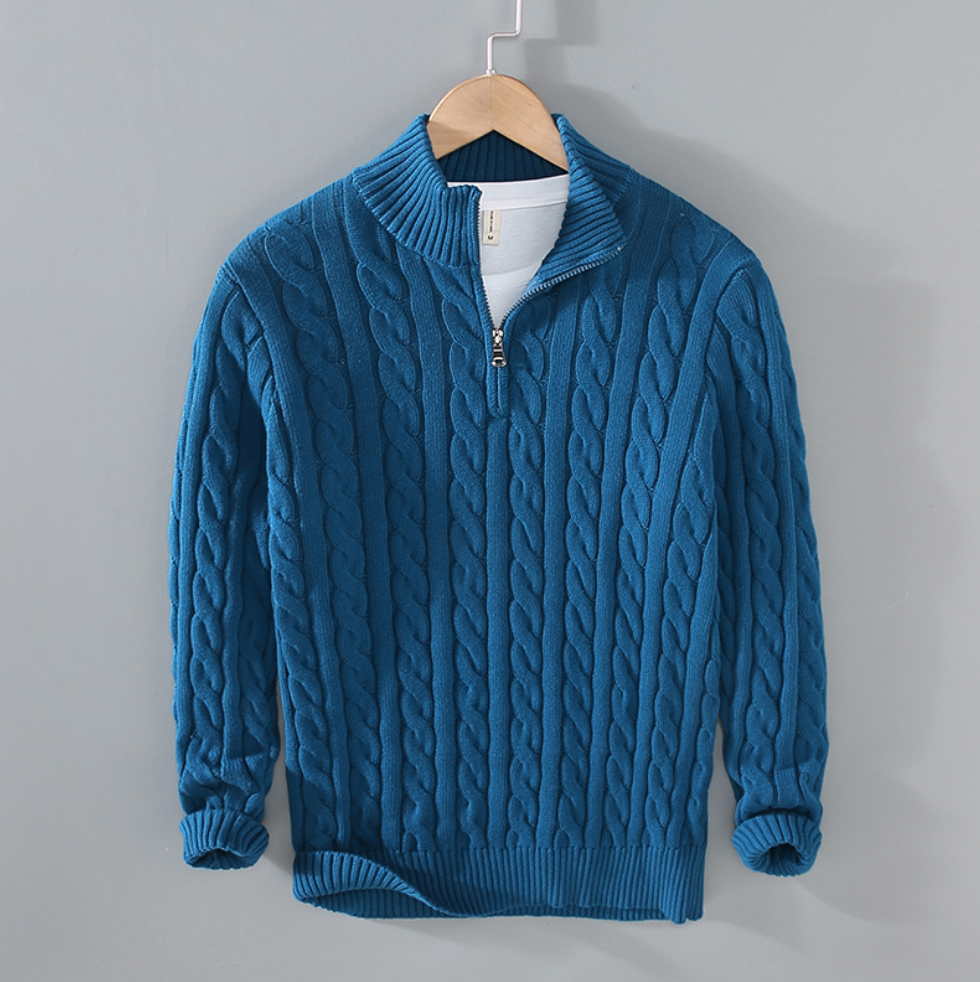 Men’s Quarter-zip Sweater Classic Style