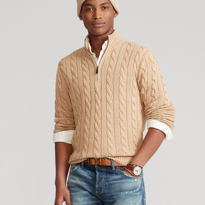 Men’s Quarter-zip Sweater Classic Style