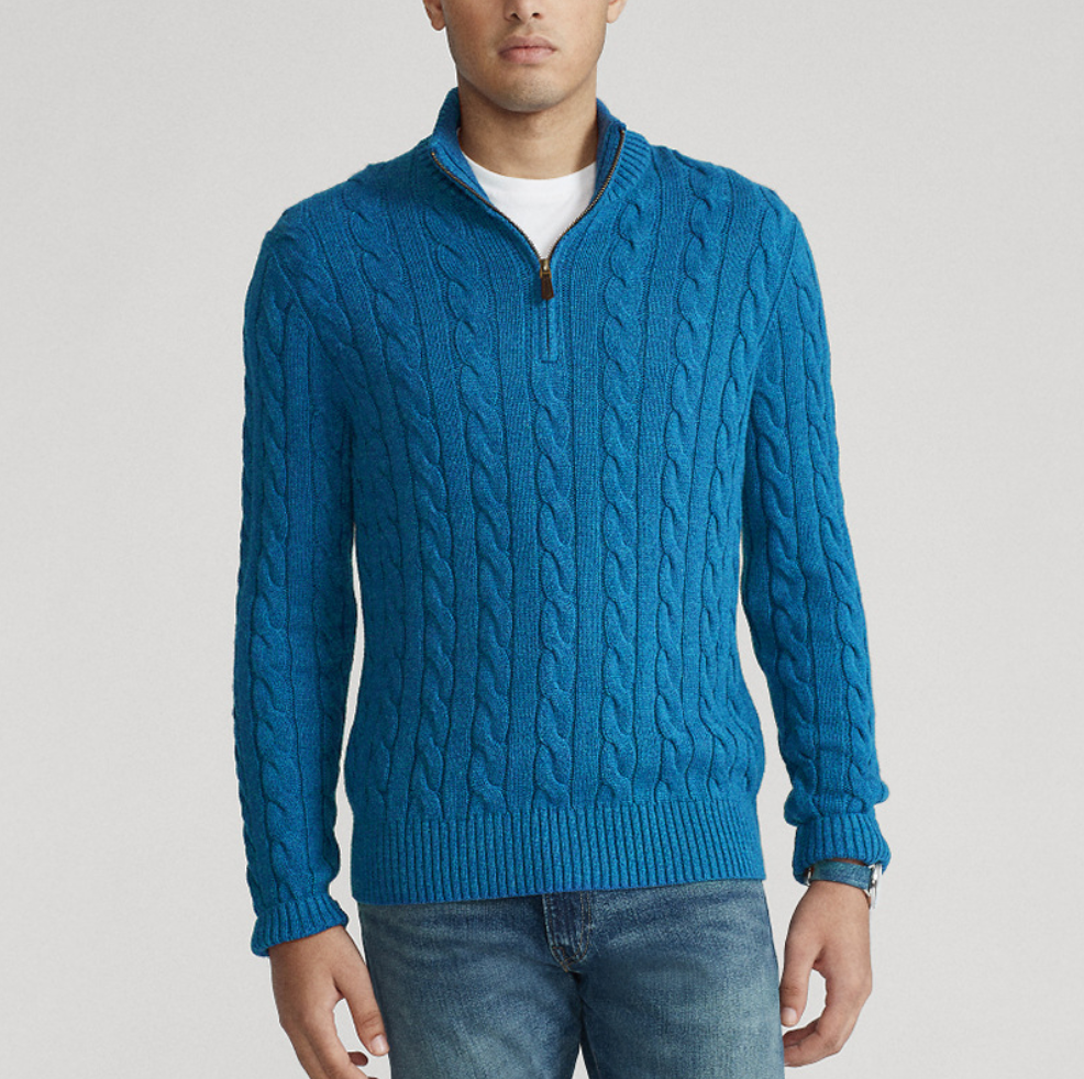 Men’s Quarter-zip Sweater Classic Style