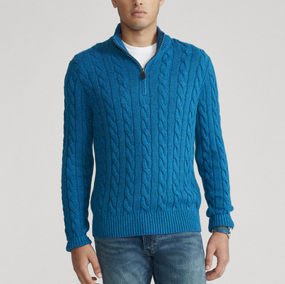 Men’s Quarter-zip Sweater Classic Style