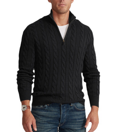 Men’s Quarter-zip Sweater Classic Style