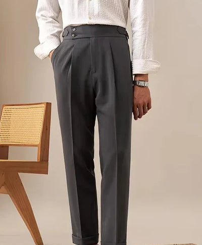 Men’s Straight Fit Trousers High Waist
