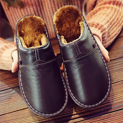 Women’s Waterproof Leather Slippers