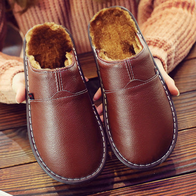 Women’s Waterproof Leather Slippers