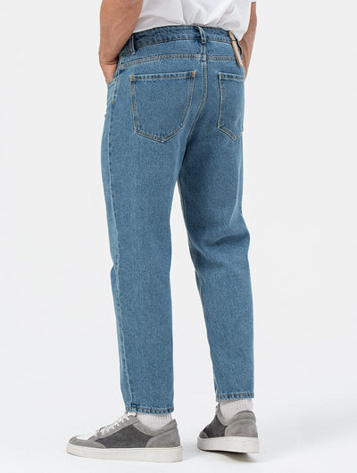 Men’s Relaxed Denim Jeans Mid-wash