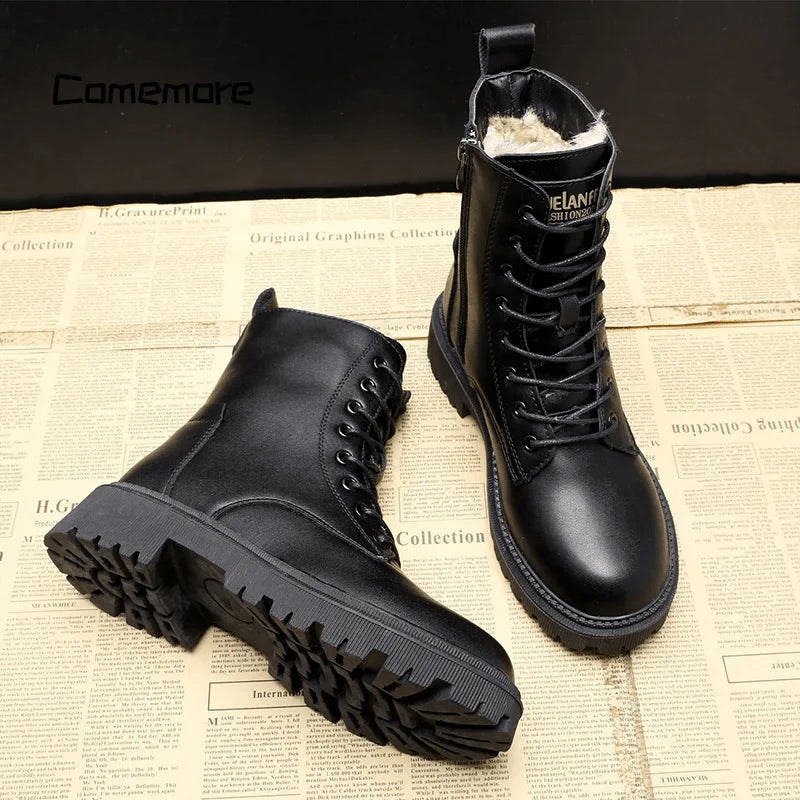 Women’s Leather Boots Warm Lining