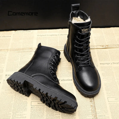 Women’s Leather Boots Warm Lining