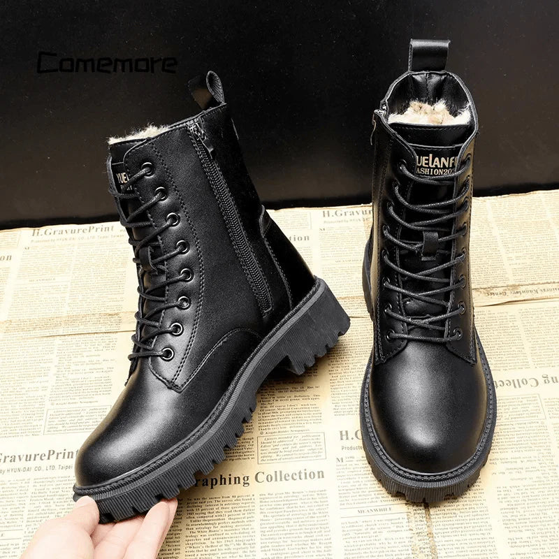 Women’s Leather Boots Warm Lining